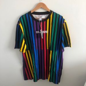GUESS x J Balvin collab striped tee